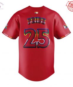 LA Angels Pride Night 2025 Limited Red Baseball Jersey 3