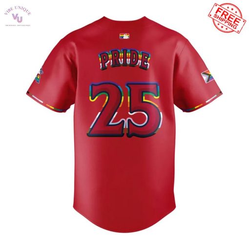 LA Angels Pride Night 2025 Limited Red Baseball Jersey