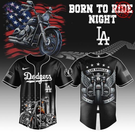 LA Dodgers Born To Ride 2025 Limited Baseball Jersey