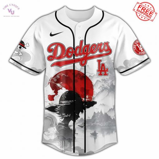 LA Dodgers x One Piece Peach Blossom 2025 Limited Baseball Jersey