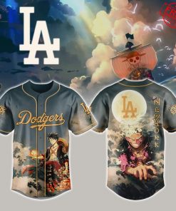 LA Dodgers x One Piece Straw Hat Luffy Gear 5 Limited Baseball Jersey