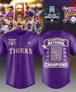 LSU Tigers 8 Times National Champions 2025 Limited Baseball Jersey