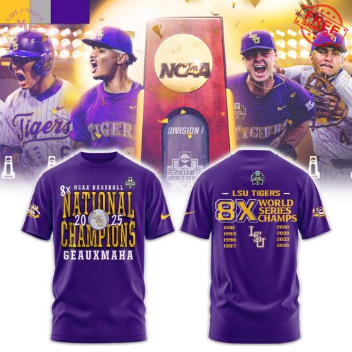 LSU Tigers 8X World Series Champions 2025 Limited Merch Collection