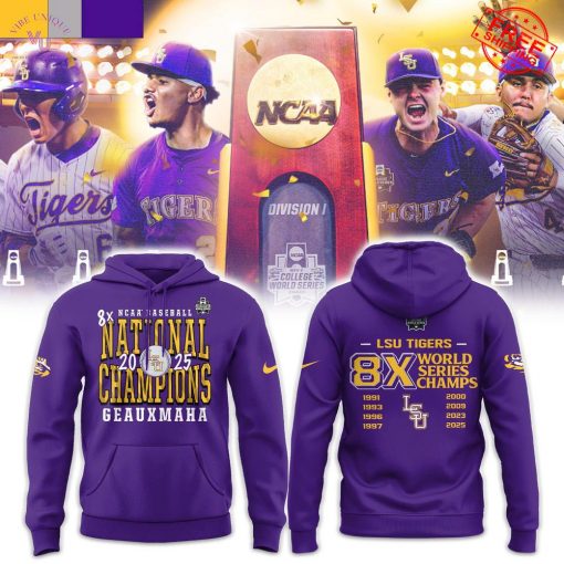LSU Tigers 8X World Series Champions 2025 Limited Merch Collection