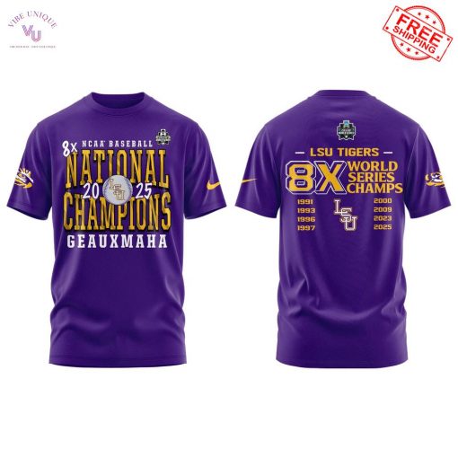 LSU Tigers 8X World Series Champions 2025 Limited Merch Collection