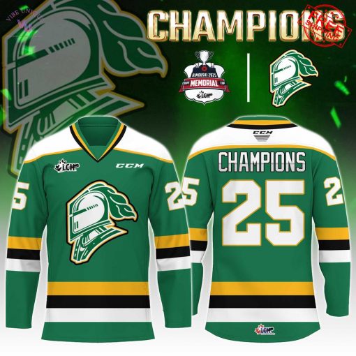 London Knights Memorial Cup Champions 2025 Limited Hockey Jersey