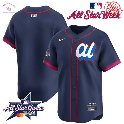 MLB All Star Game 2025 Atlanta Navy Limited Baseball Jersey