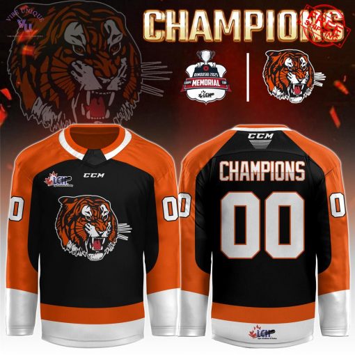Medicine Hat Tigers Memorial Cup Champions 2025 Limited Hockey Jersey
