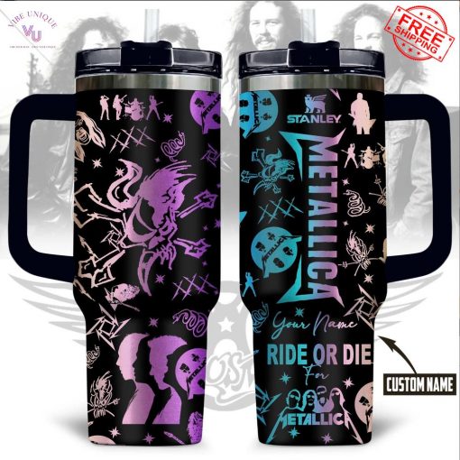 Metallica Ride Or Die Custom Name Limited Stanley Tumbler