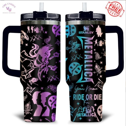Metallica Ride Or Die Custom Name Limited Stanley Tumbler