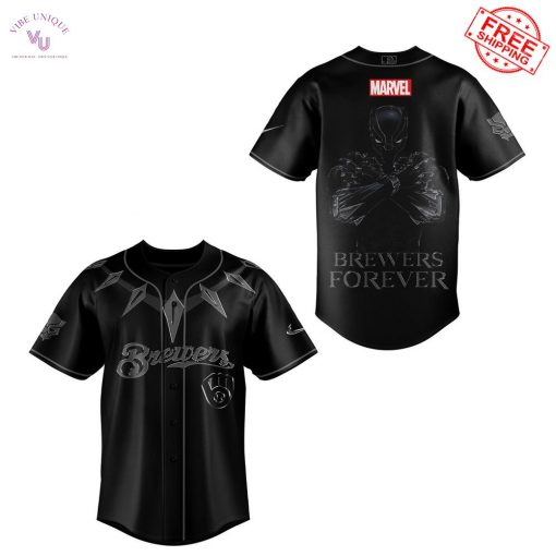 Milwaukee Brewers Black Panther 2025 Limited Baseball Jersey