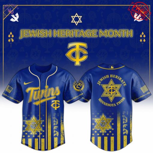 Minnesota Twins Jewish Heritage Night Special Baseball Jersey