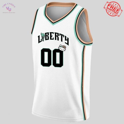 NY Liberty x Hello Kitty 2025 Personalized Limited Basketball Jersey