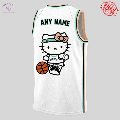 NY Liberty x Hello Kitty 2025 Personalized Limited Basketball Jersey