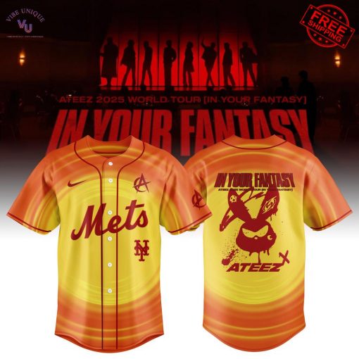 NY Mets x In Your Fantasy Ateez World Tour 2025 Limited Baseball Jersey