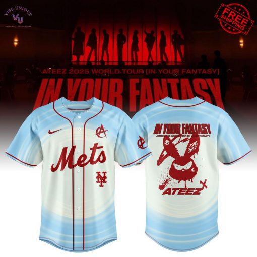 NY Mets x In Your Fantasy Ateez World Tour 2025 Limited Baseball Jersey