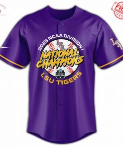 National Champions 2025 NCAA Division LSU Tigers Limited Baseball Jersey