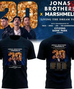 Philadelphia Phillies x Jonas Brothers x Marshmello Living The Dream Tour 2025 Limited T-Shirt