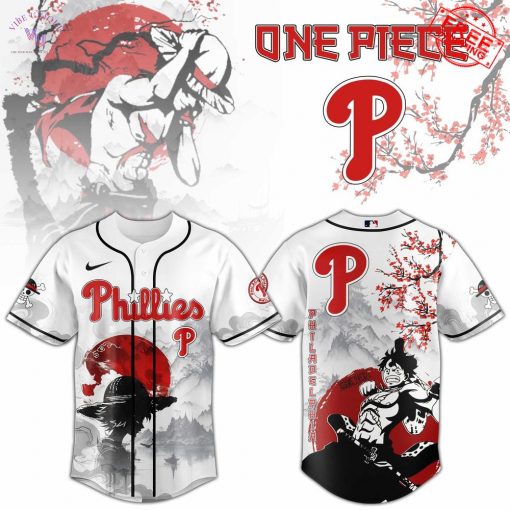 Philadelphia Phillies x One Piece Peach Blossom 2025 Limited Baseball Jersey
