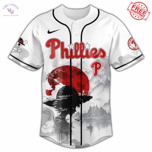 Philadelphia Phillies x One Piece Peach Blossom 2025 Limited Baseball Jersey