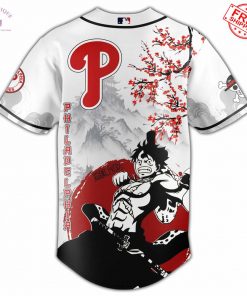 Philadelphia Phillies x One Piece Peach Blossom 2025 Limited Baseball Jersey 3