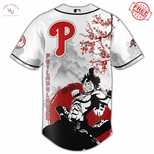 Philadelphia Phillies x One Piece Peach Blossom 2025 Limited Baseball Jersey