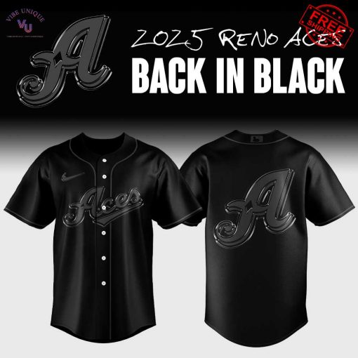 Reno Aces 2025 Back In Black Limited Baseball Jersey