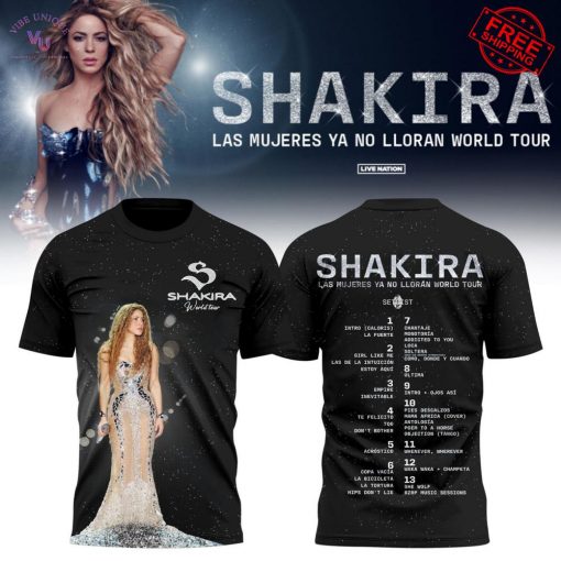 Shakira Las Mujeres Ya No Lloran World Tour 2025 Limited T-Shirt