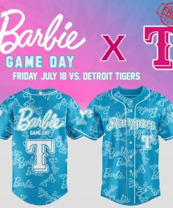 Texas Rangers x Barbie Game Day July 2025 Limited Baseball Jersey