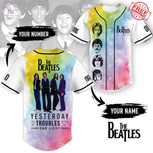 The Beatles Yesterday 60th Anniversary Custom Name Limited Baseball Jersey