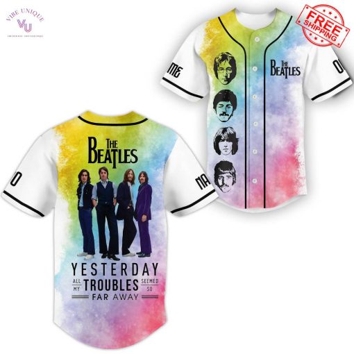 The Beatles Yesterday 60th Anniversary Custom Name Limited Baseball Jersey