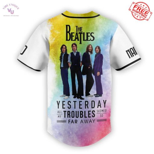 The Beatles Yesterday 60th Anniversary Custom Name Limited Baseball Jersey