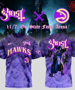 Atlanta Hawks x Ghost Band Skeletour 2025 Limited T-Shirt