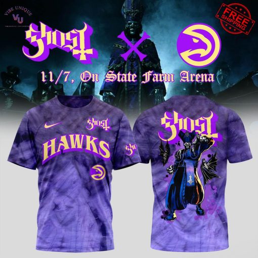 Atlanta Hawks x Ghost Band Skeletour 2025 Limited T-Shirt