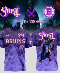 Boston Bruins x Ghost Band Skeletour 2025 Limited T-Shirt