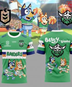 Canberra Raiders x Bluey and Bingo 2025 Limited Shirt Collection