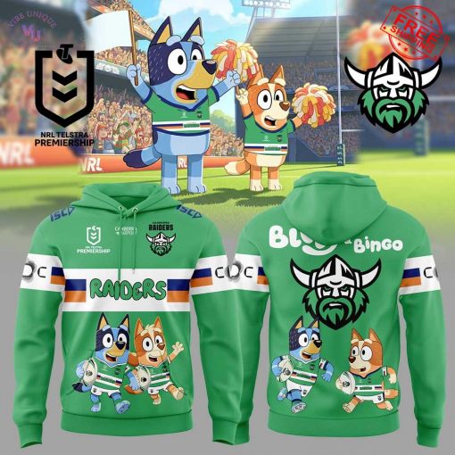 Canberra Raiders x Bluey and Bingo 2025 Limited Shirt Collection