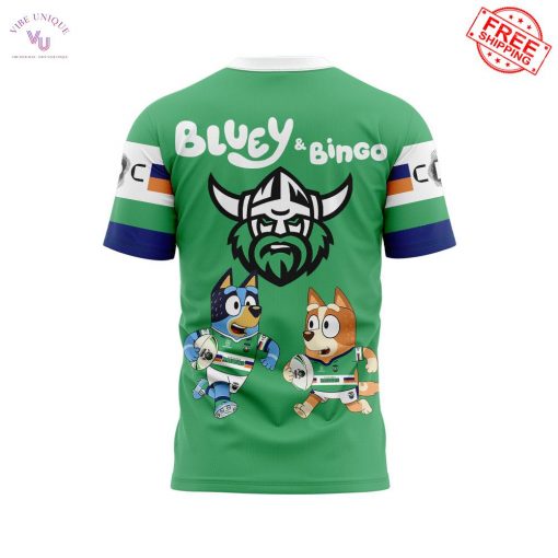 Canberra Raiders x Bluey and Bingo 2025 Limited Shirt Collection