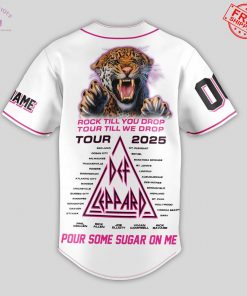 Def Leppard Rock Till You Drop Tour Till We Drop Tour 2025 Limited Baseball Jersey 3