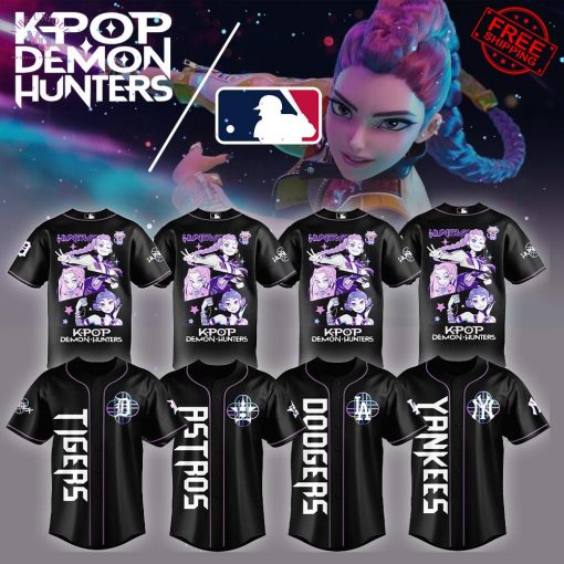Huntrx Kpop Demon Hunters 2025 x MLB All Team Limited Baseball Jersey