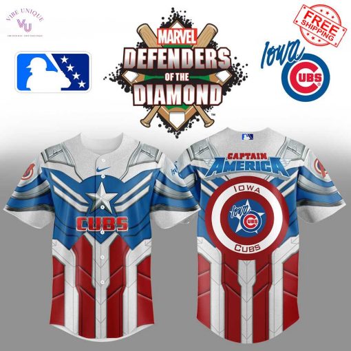 Iowa Cubs x Marvel Captain America 2025 Limited Baseball Jersey