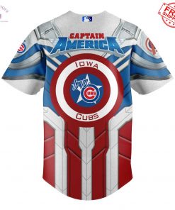 Iowa Cubs x Marvel Captain America 2025 Limited Baseball Jersey 3