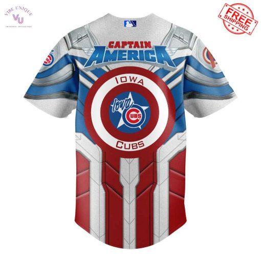 Iowa Cubs x Marvel Captain America 2025 Limited Baseball Jersey