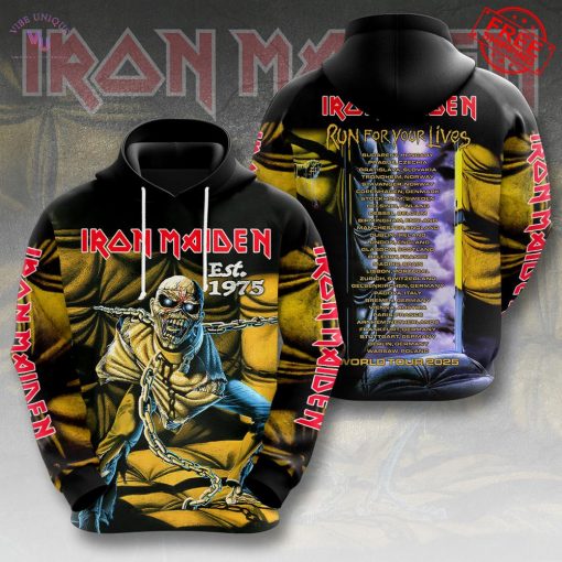 Iron Maiden Run For Your Lives 2025 Limited Shirt Collection