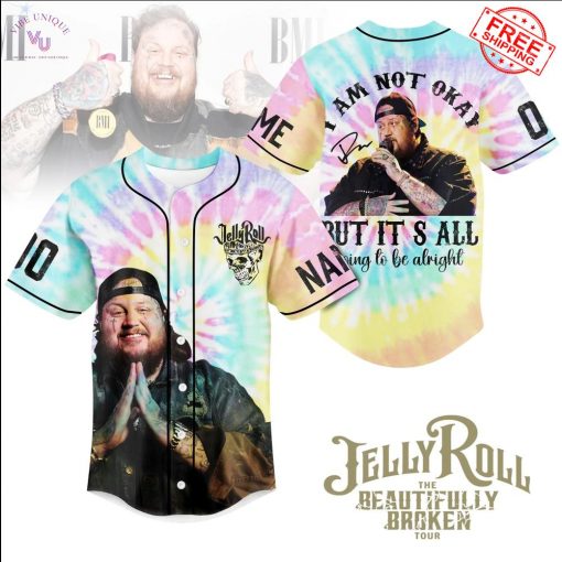 Jelly Roll I Am Not Okay The Beautifully Broken World Tour 2025 Limited Baseball Jersey
