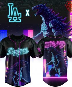 LA Dodgers x Japanese Godzilla 2025 Limited Baseball Jersey
