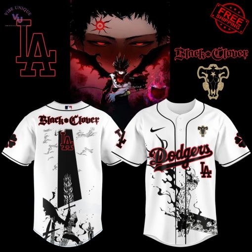 Los Angeles Dodgers x Black Clover 2025 Limited Baseball Jersey
