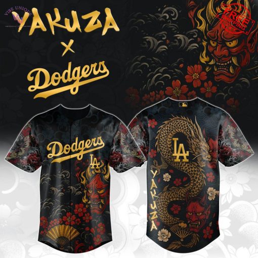 Los Angeles Dodgers x Yakuza Dragon Oni 2025 Limited Baseball Jersey