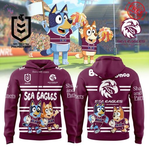 Manly Warringah Sea Eagles x Bluey and Bingo 2025 Limited Shirt Collection