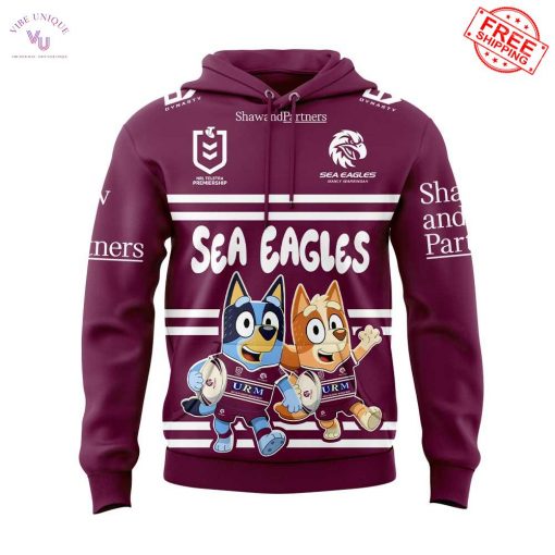 Manly Warringah Sea Eagles x Bluey and Bingo 2025 Limited Shirt Collection